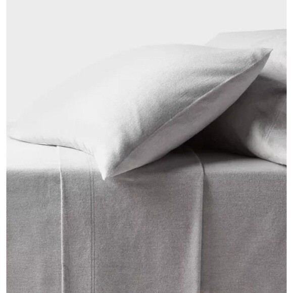 Threshold Other - Threshold Ultra Soft Flannel Sheet Set Twin/Twin XL Melange Gray NEW
